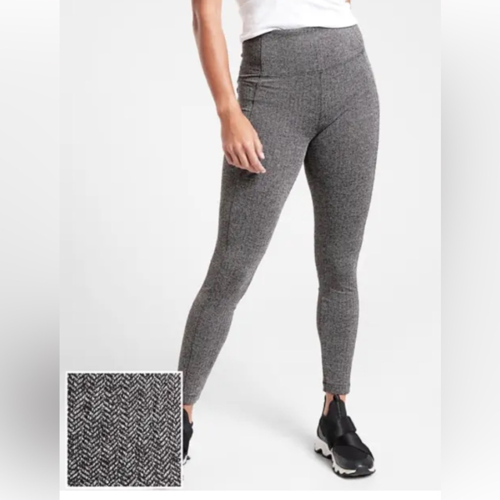 Athleta Delancey Herringbone leggings tights size 2x